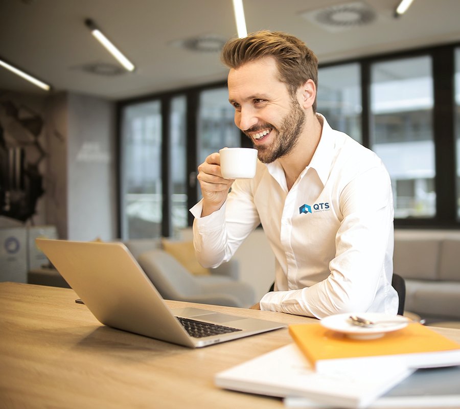Man at desk